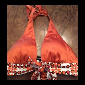 Bebe Reversible 95% Silk Halter Top